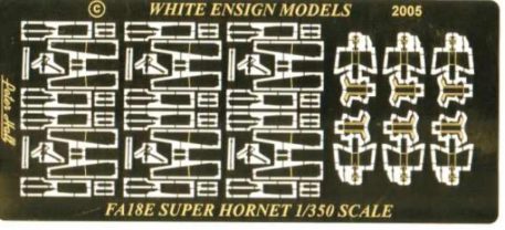 White Ensign Models 1350 FA 18E SuperHornet Photoetch Enhancement Parts