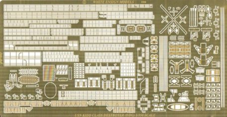 White Ensign Models 1/350 Kidd Class Destroyer Photoetch Enhancement Parts