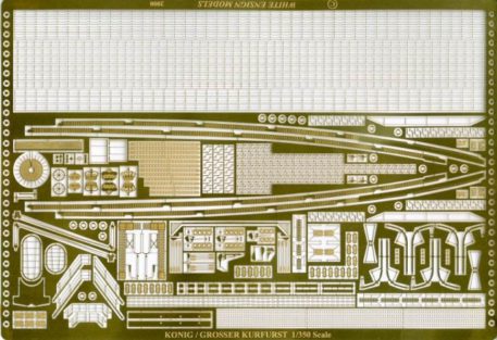 White Ensign Models 1/350 Konig Class Battleship Photoetch Enhancement Parts