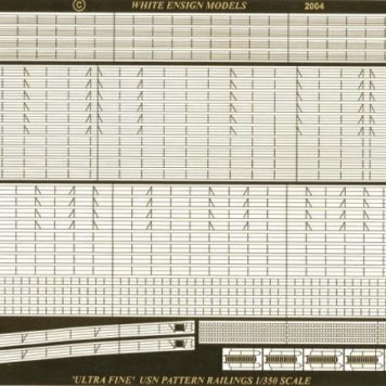 White Ensign Models 1/350 Modern USN Extra Fine Rails Photoetch Enhancement Parts