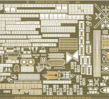 White Ensign Models 1350 Ticonderoga Class Cruisers Photoetch Enhancement Parts