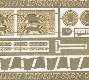 White Ensign Models 1/350 Vanguard Class Submarine Photoetch Enhancement Parts