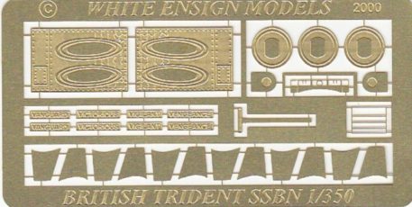 White Ensign Models 1/350 Vanguard Class Submarine Photoetch Enhancement Parts