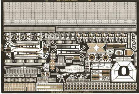 White Ensign Models 1/400 Scharnhorst-Gneisenau Photoetch Enhancement Parts