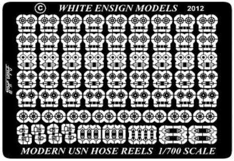 White Ensign Models 1/700 Modern USN Cable Reels Photoetch Enhancement Parts