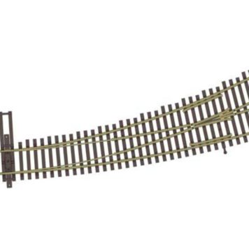 Walthers Track HO Scale Code 83 Nickel Silver DCC-Friendly Curved Turnout 24 and 36 Inch Radii LH 948-83067