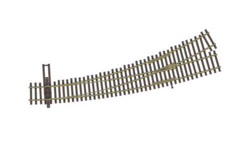 Walthers Track HO Scale Code 83 Nickel Silver DCC-Friendly Curved Turnout 24 and 36 Inch Radii LH 948-83067