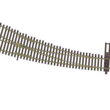 Walthers Track HO Scale Code 83 Nickel Silver DCC-Friendly Curved Turnout 24 and 36 Inch Radii RH 948-83068