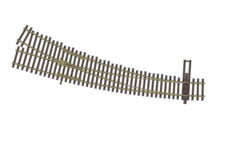 Walthers Track HO Scale Code 83 Nickel Silver DCC-Friendly Curved Turnout 24 and 36 Inch Radii RH 948-83068